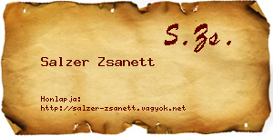Salzer Zsanett névjegykártya